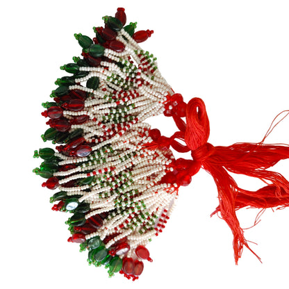 Indian Petals seed-bead-and-multi-colored-glass-bead-multi-purpose-fringe-tassel