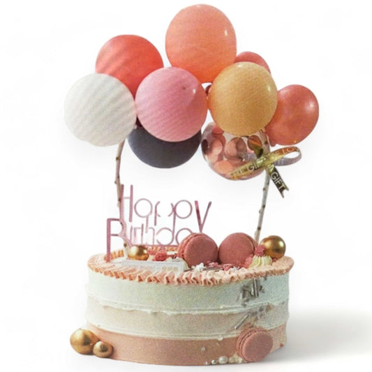 Latex Balloon Cake Topper Set For Cake Decoration, Party Celebration - Birthday cake Topper