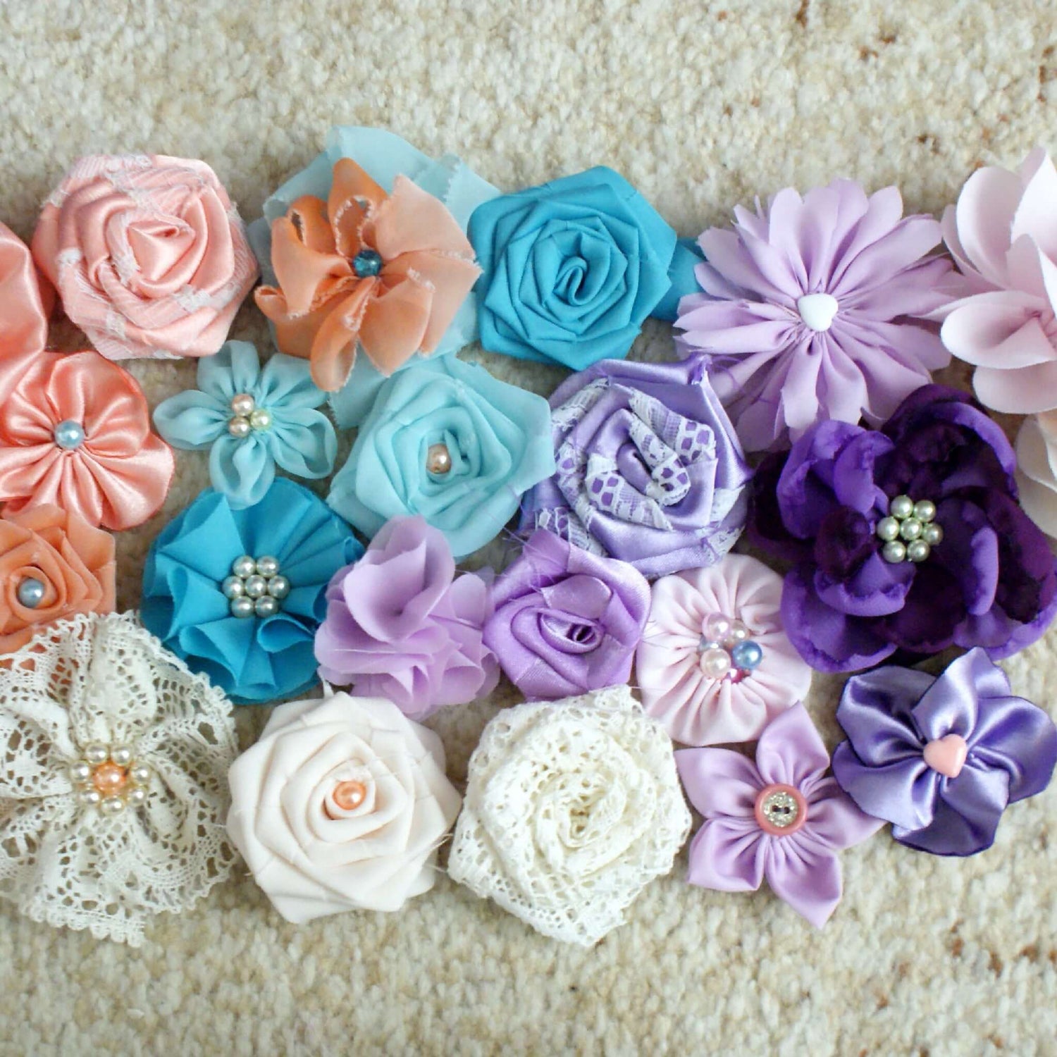 Discover elegant fabric flowers by Indian Petals. Perfect for weddings, home decor, and fashion! 🌼 #TextileArt
