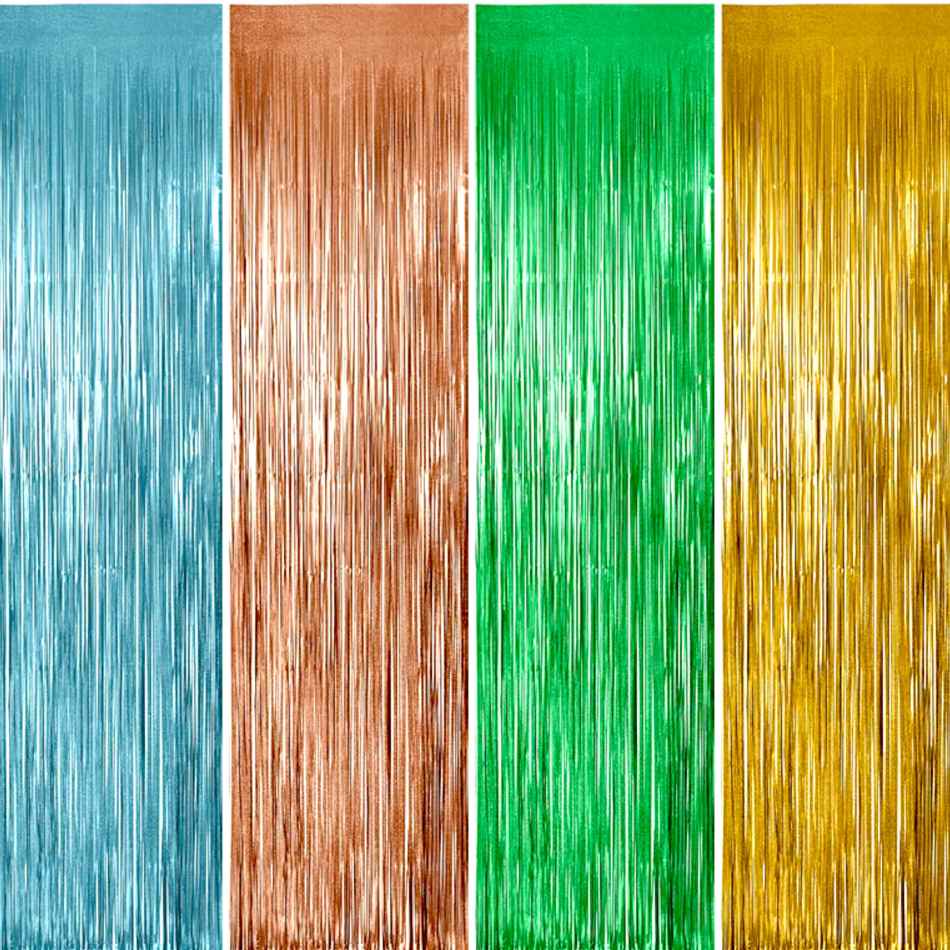 Curtain Color Foil Fringe Backdrop Decorative Cutting For Party, Birthday, Decoration