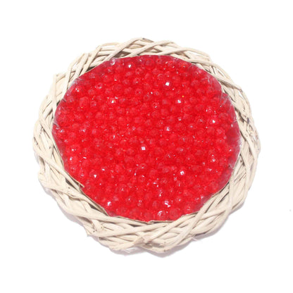 Octagonal Colored Glass Beads for DIY Craft Trousseau Packing, Craft or Decor, 100 Grams