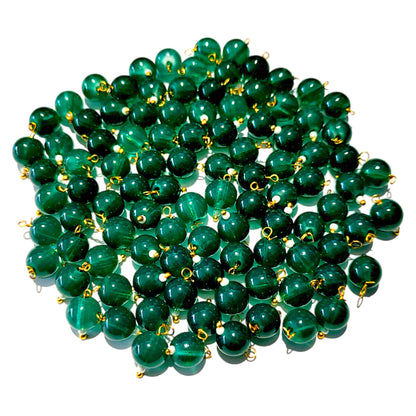 Indian Petals round-glossy-ball-color-glass-bead-8x8mm-11759