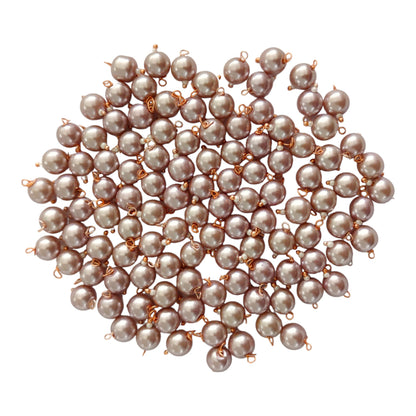 Indian Petals round-glossy-ball-color-glass-bead-8x8mm-11759