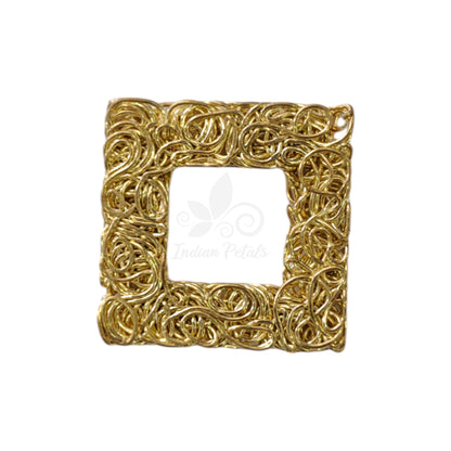 12pcs Square 28mm Gold Metal Frames for Crafts & Decor  | Unleash Your Creativity ✨