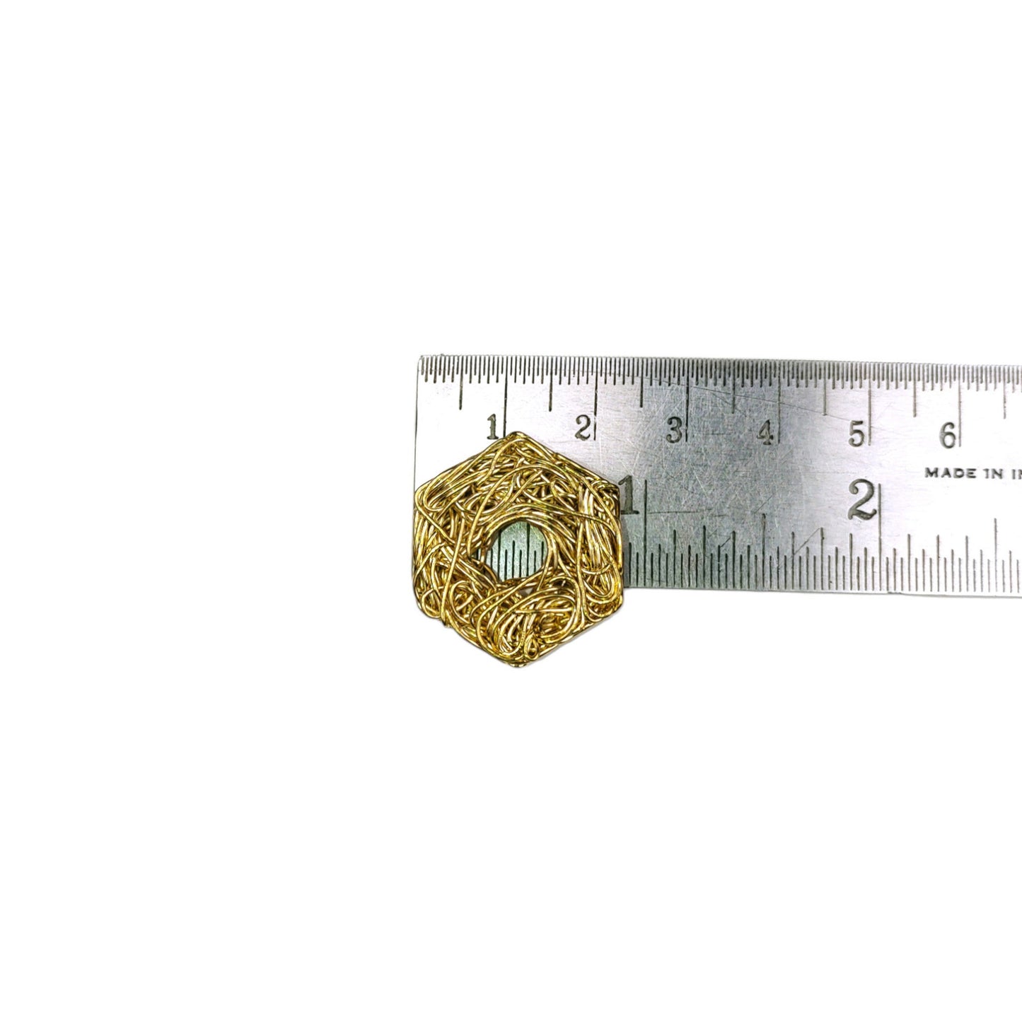 Indian Petals golden-hexagonal-shape-metal-motif-11445