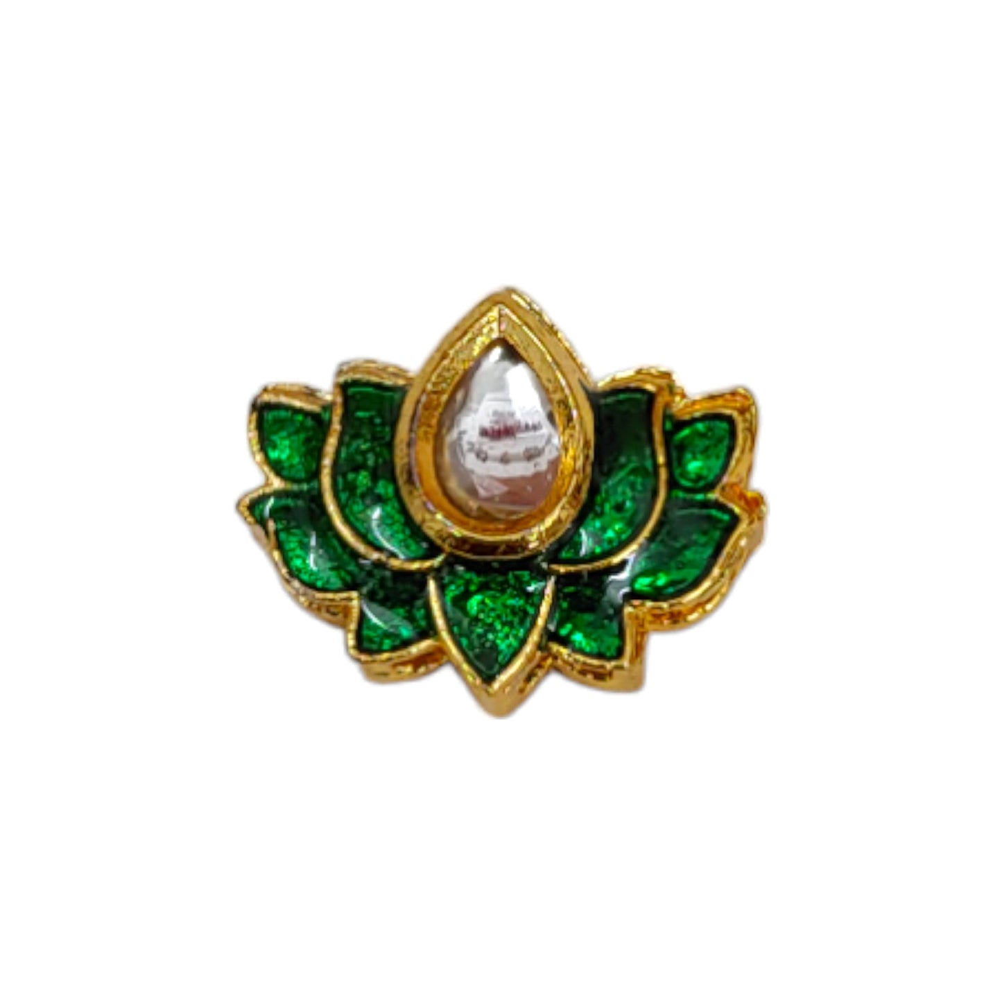Lotus Shape Meena Metal Motif for Rakhi, Jewelry Designing, Craft or Decor - 12530 - 31