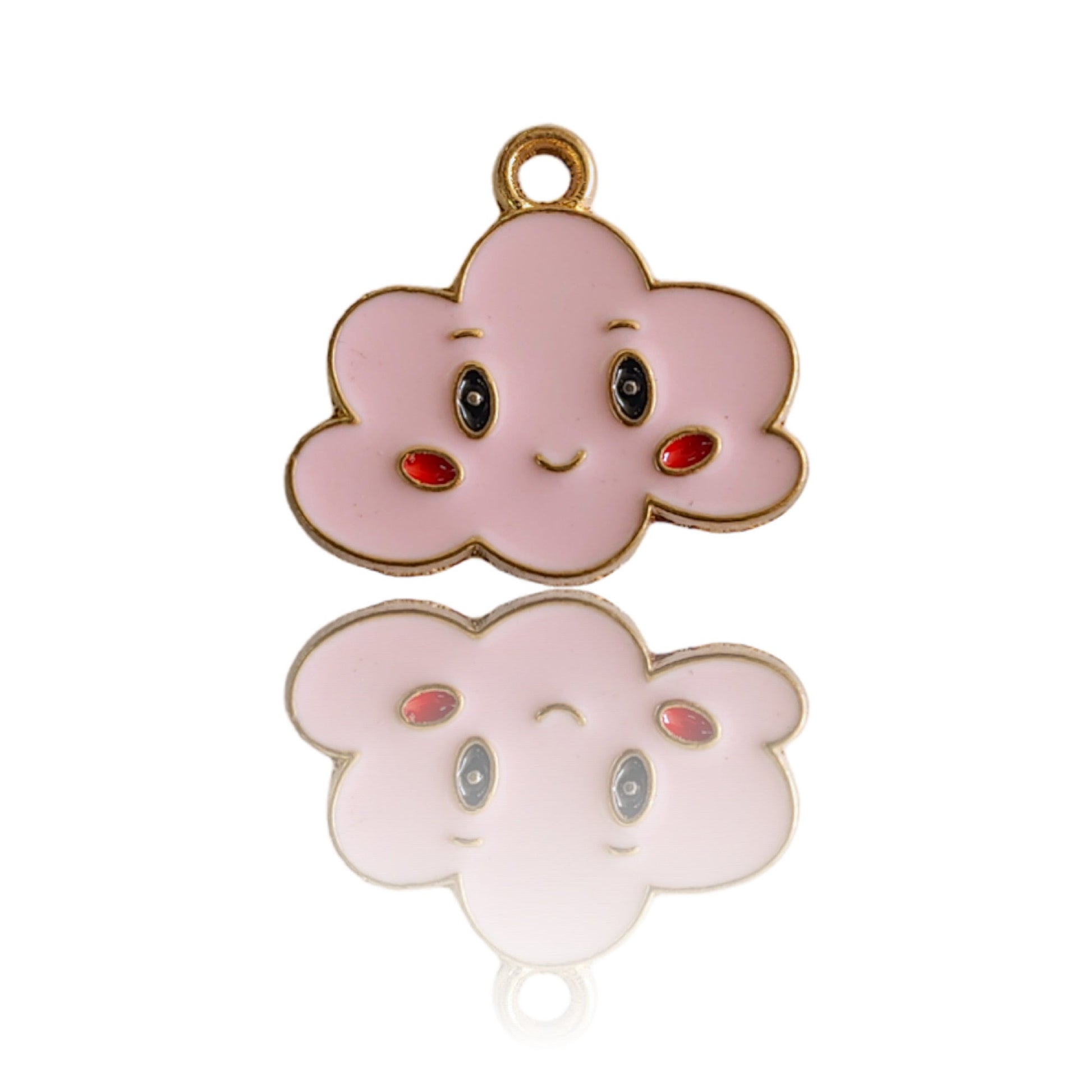 Indian Petals Smiling Cloud Shaped Metal Motif Pendant for Rakhi, Jewelry designing and Craft Making or Decor