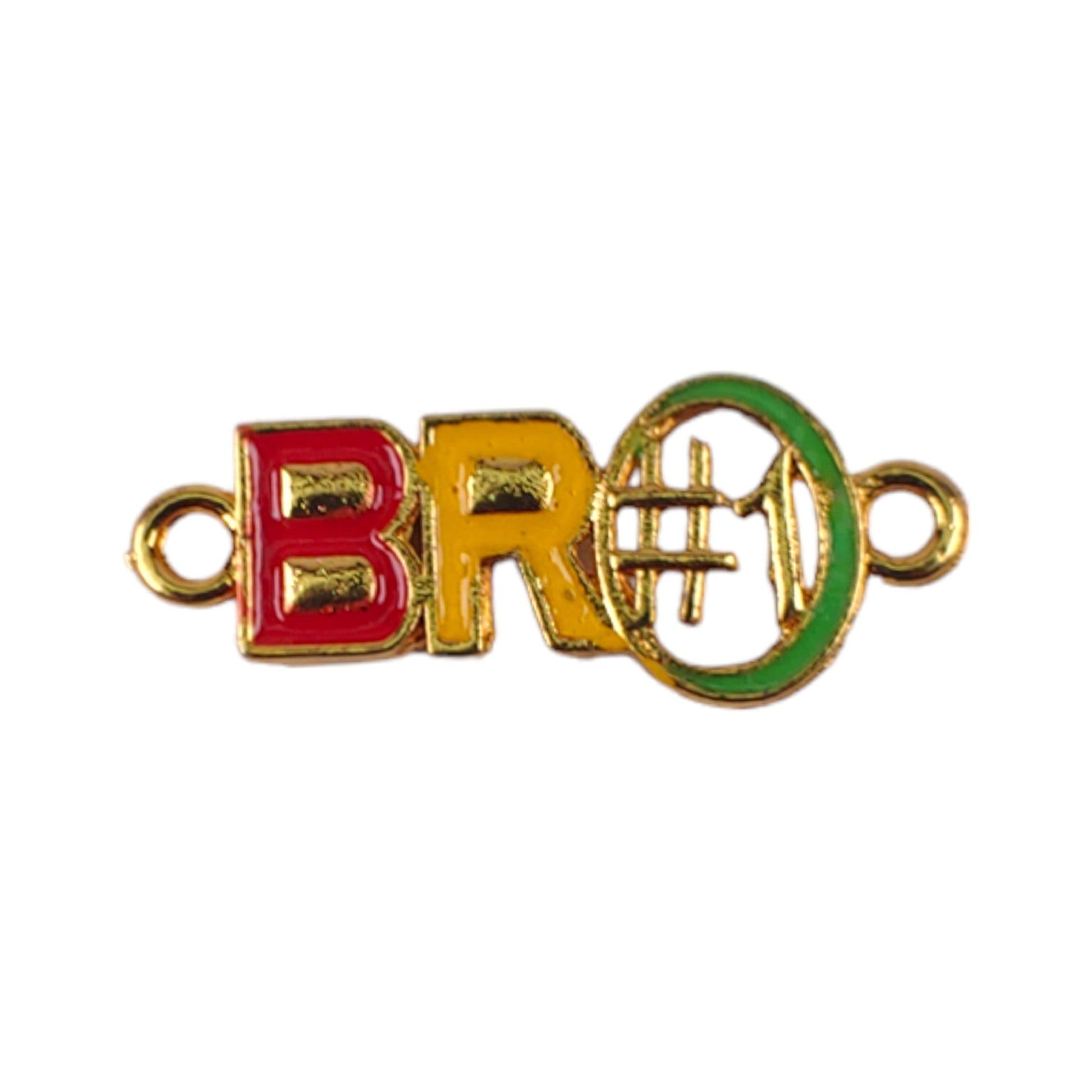 BRO#1 Name Metal Motif, BRO Metal Penddle for Jewellery Making, Craft or Decor