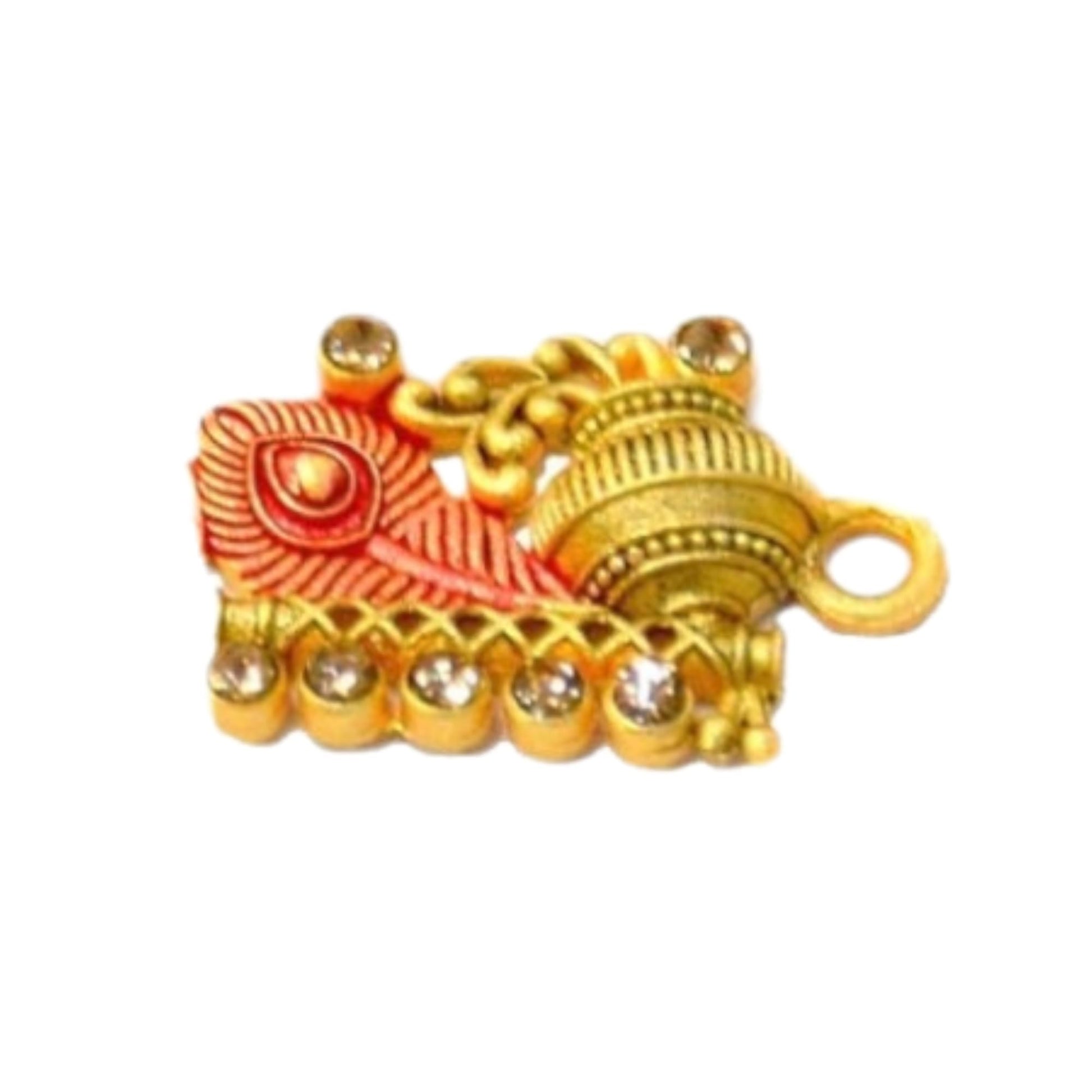 Lord Krishna Multi Design Metal Motif For Craft Or Decoration, Rakhi, Jewelley Making, Mix Pack