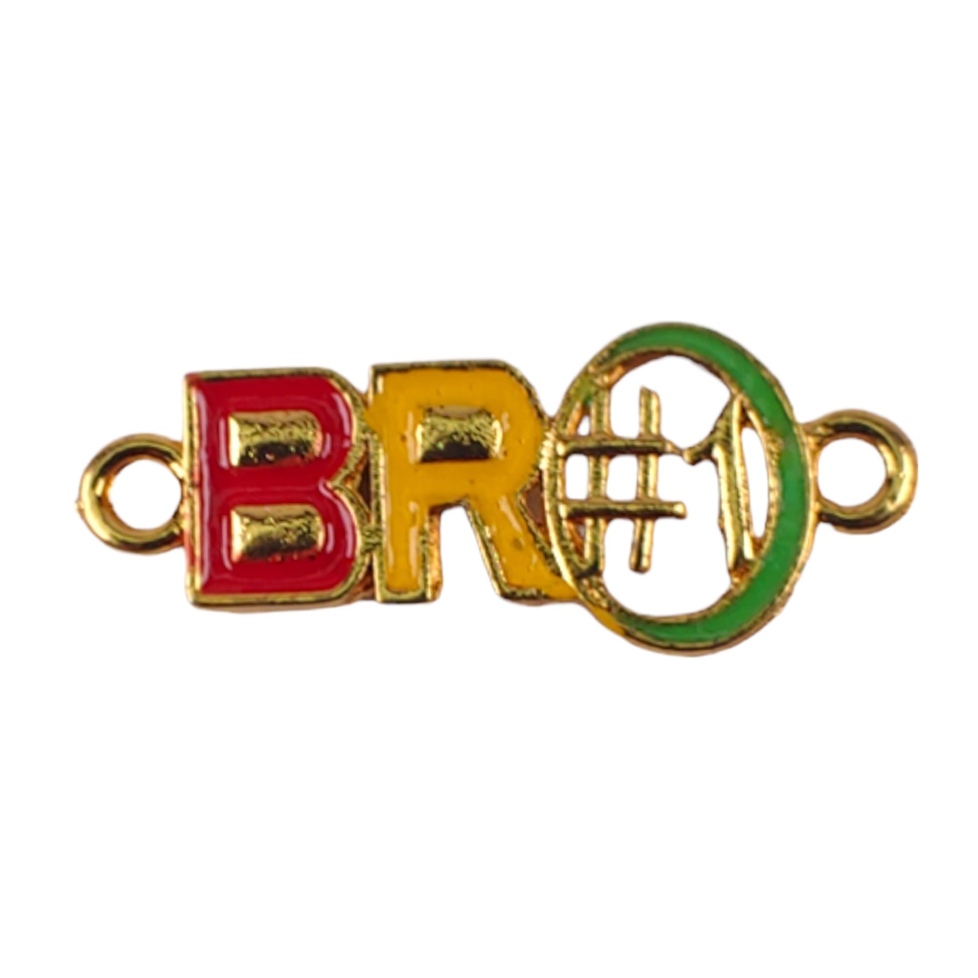 Bro, Bhai, Brother Name Multi Design Metal Motif For Craft, Decor, Rakhi or Jewelley Making, Mix Pack, (50 Pcs Each Design 10 Pcs)