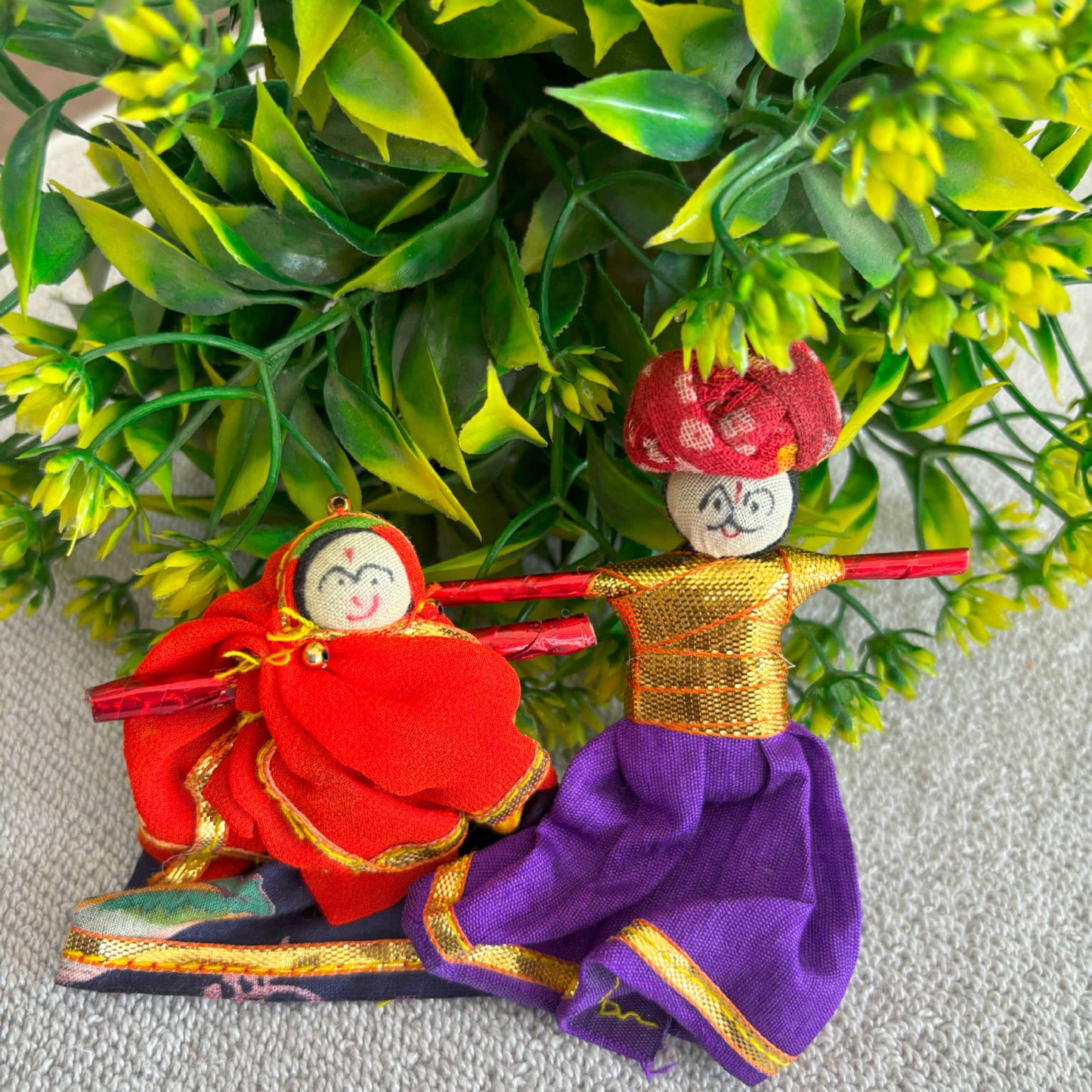 Exquisite Handcrafted Decorative Dolls Pair - Traditional Indian Art 🎨✨