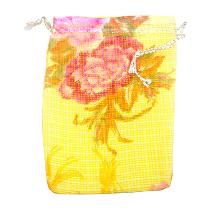 Indian Petals printered-light-weight-coin-pouch-tote-gift-bag-112prt