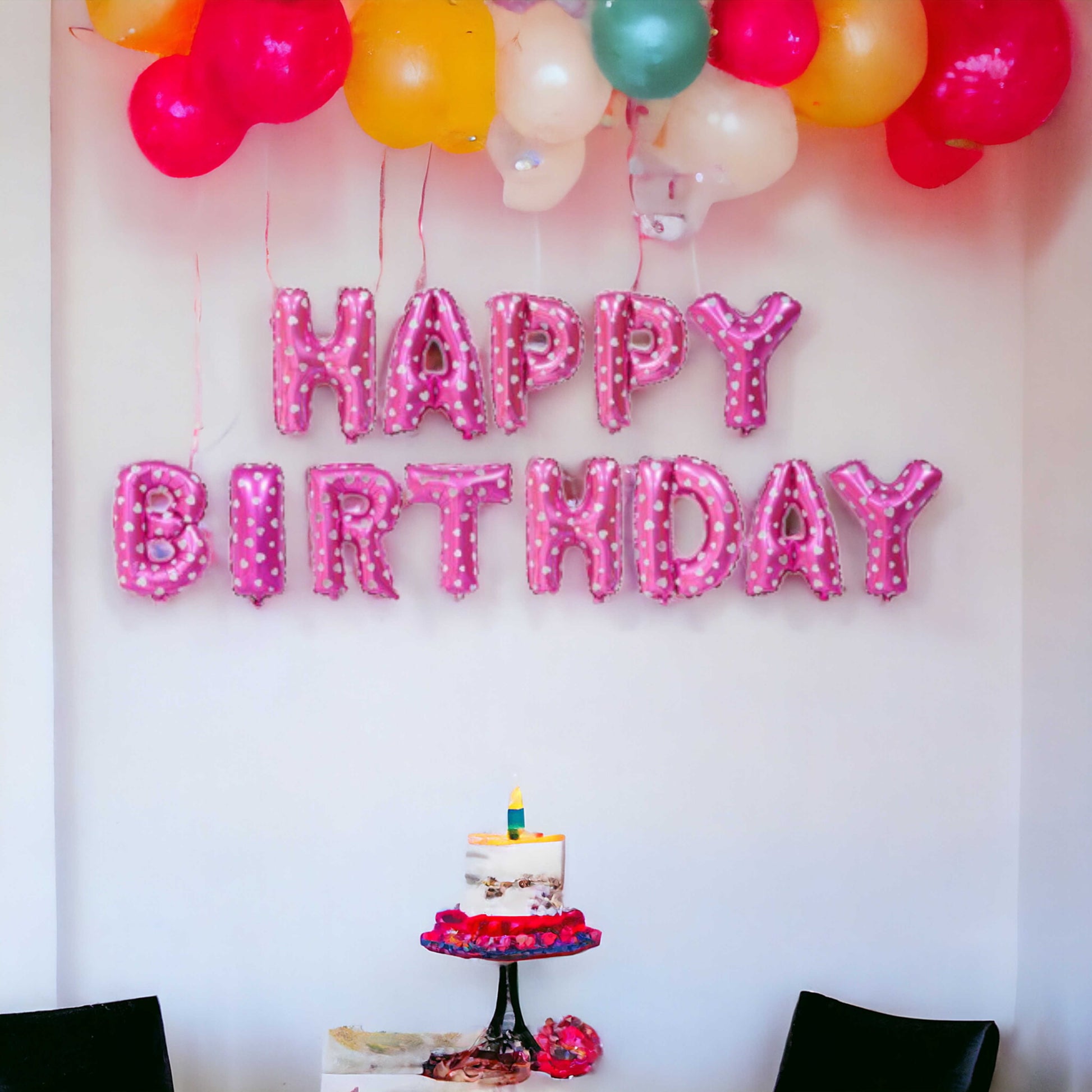 Happy Birthday Foil Balloon For Birthday Party Decoration, Party-Room Decor