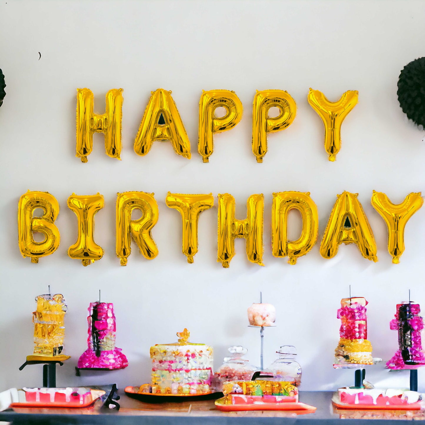 Happy Birthday Foil Balloon For Birthday Party Decoration, Party-Room Decor