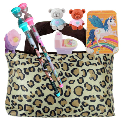 Ultimate Kid’s Stationery Set - Pouch, Sharpeners, Erasers & Pencils 🎒✏️🦄 - Perfect for Boys & Girls