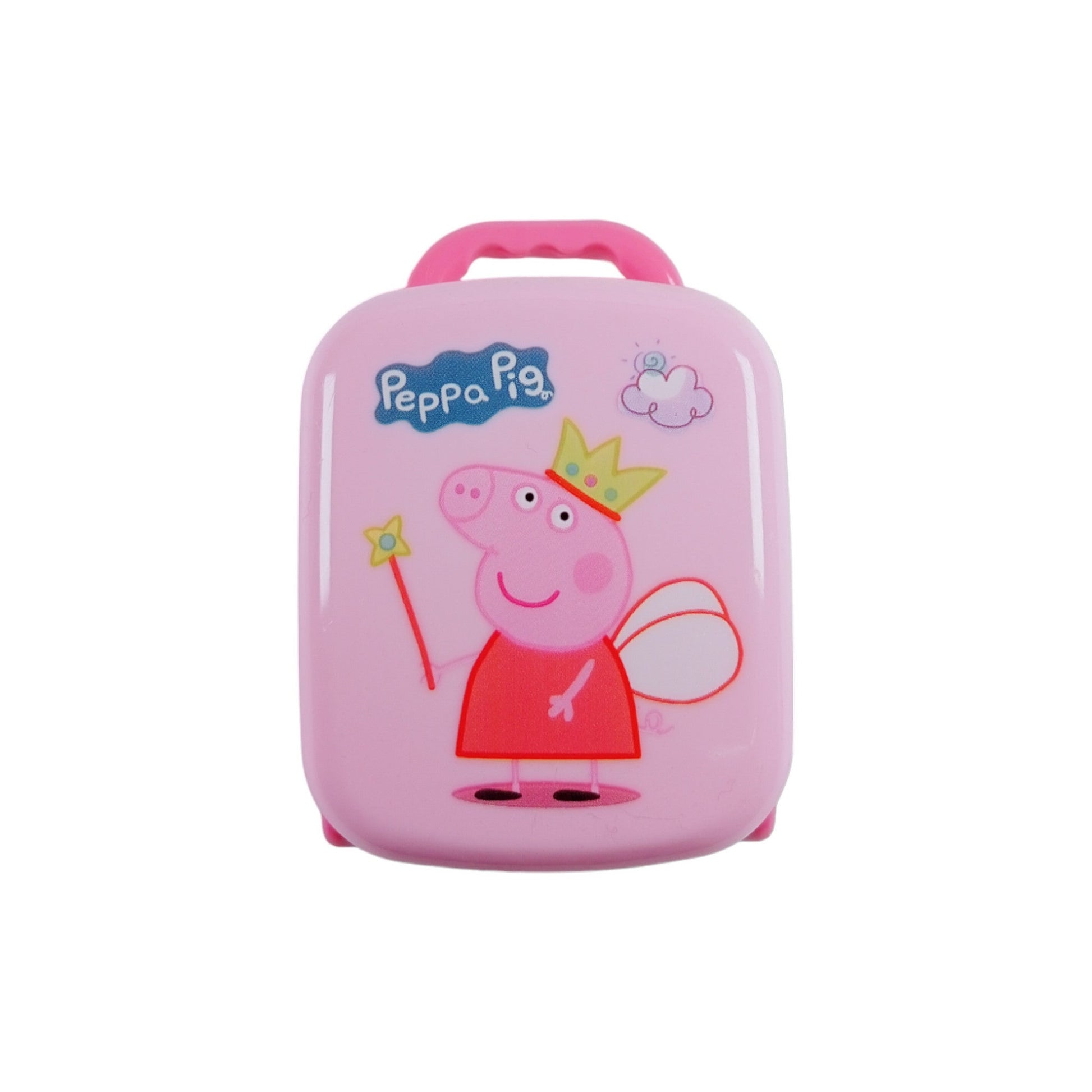 Stationery Luggage box Shape Papa Pig  Style Plastic Eraser Box (4 Disigner Eraser Inside) for School Kids, Students