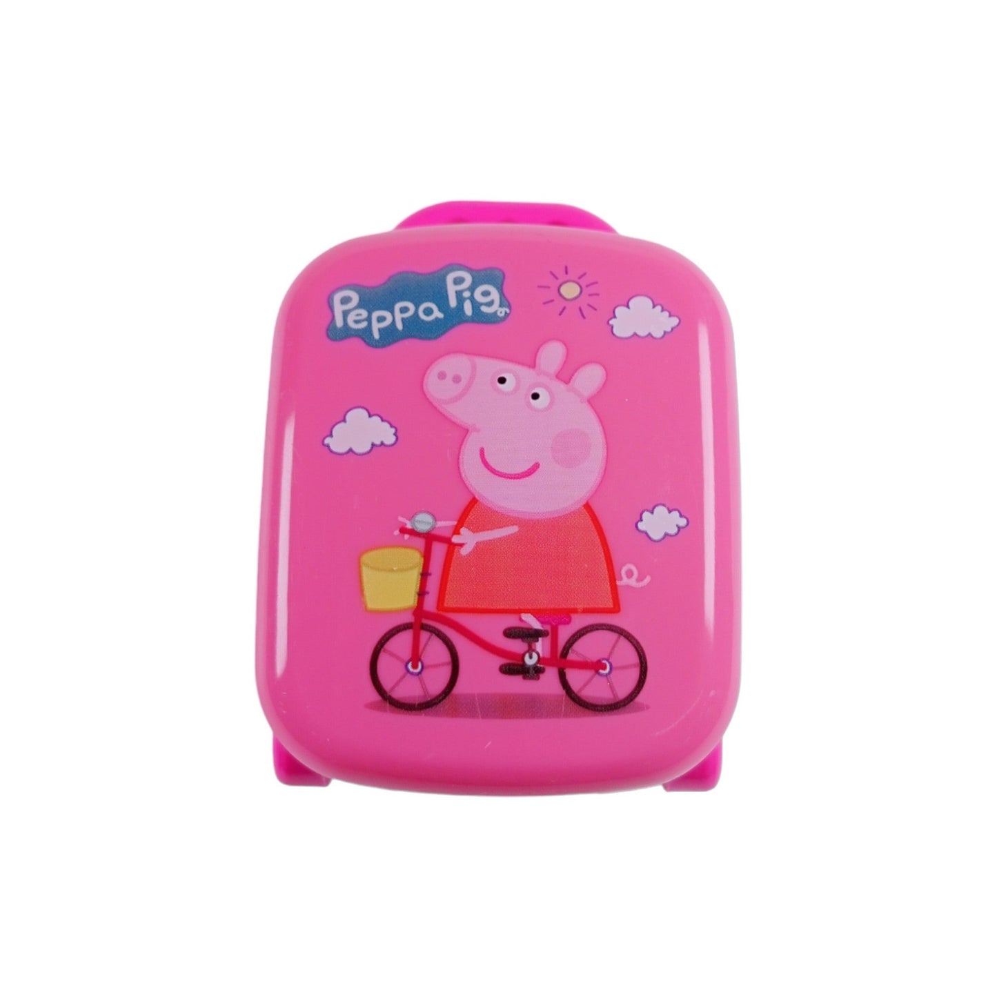 Stationery Luggage box Shape Papa Pig  Style Plastic Eraser Box (4 Disigner Eraser Inside) for School Kids, Students