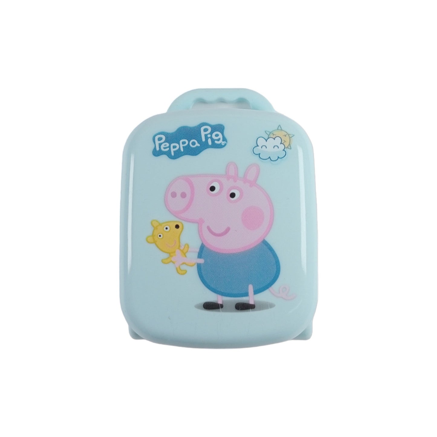 Stationery Luggage box Shape Papa Pig  Style Plastic Eraser Box (4 Disigner Eraser Inside) for School Kids, Students