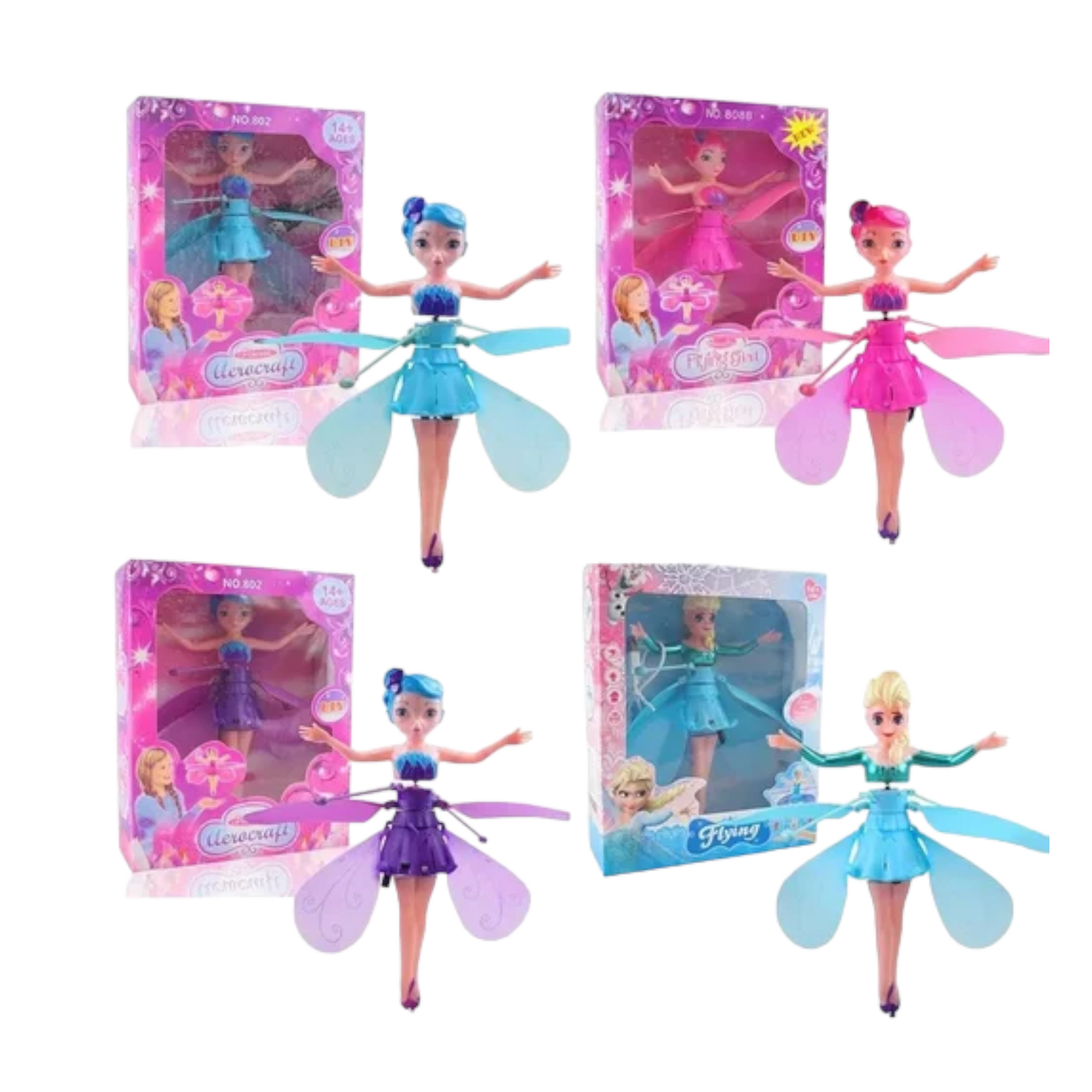 Flying Princess Magic Light Fairy Doll for Kids, Mini Drone Indoor and Outdoor Toys for Kids Boys Girls