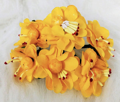 Indian Petals Beautiful Paper Flowers for DIY Craft, Trouseau Packing or Decoration (Bunch of 12) - Design 13 - Indian Petals