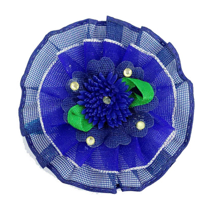 Indian Petals Stylish Net Flower Design Fashionable Tic-Tac Hair Clip for Young Girls - Indian Petals