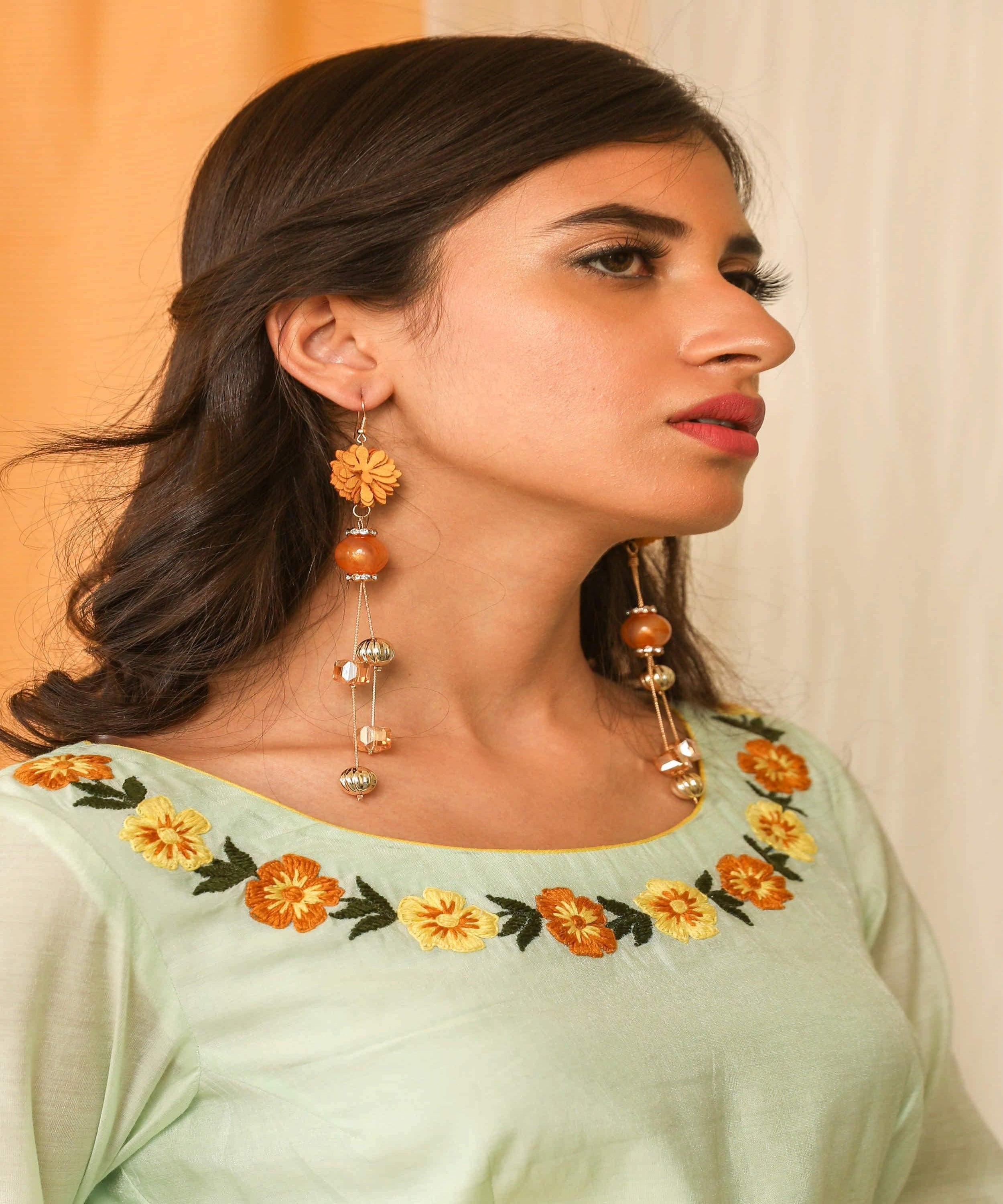 Indian Girl Poses Kurti Earrings Jhumka Designs Collection for Wedding  Guest Outfits | Statement earrings, Pearl earrings, Silver earrings