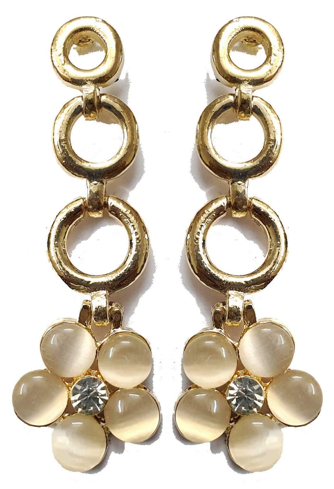 Buy Trinkets Gold Plated Artificial Pearl Earrings For Women Stylish  Hanging Jhumkas For Girls Jhumki Earring Jewelry Collections (Set of 1) at  Amazon.in