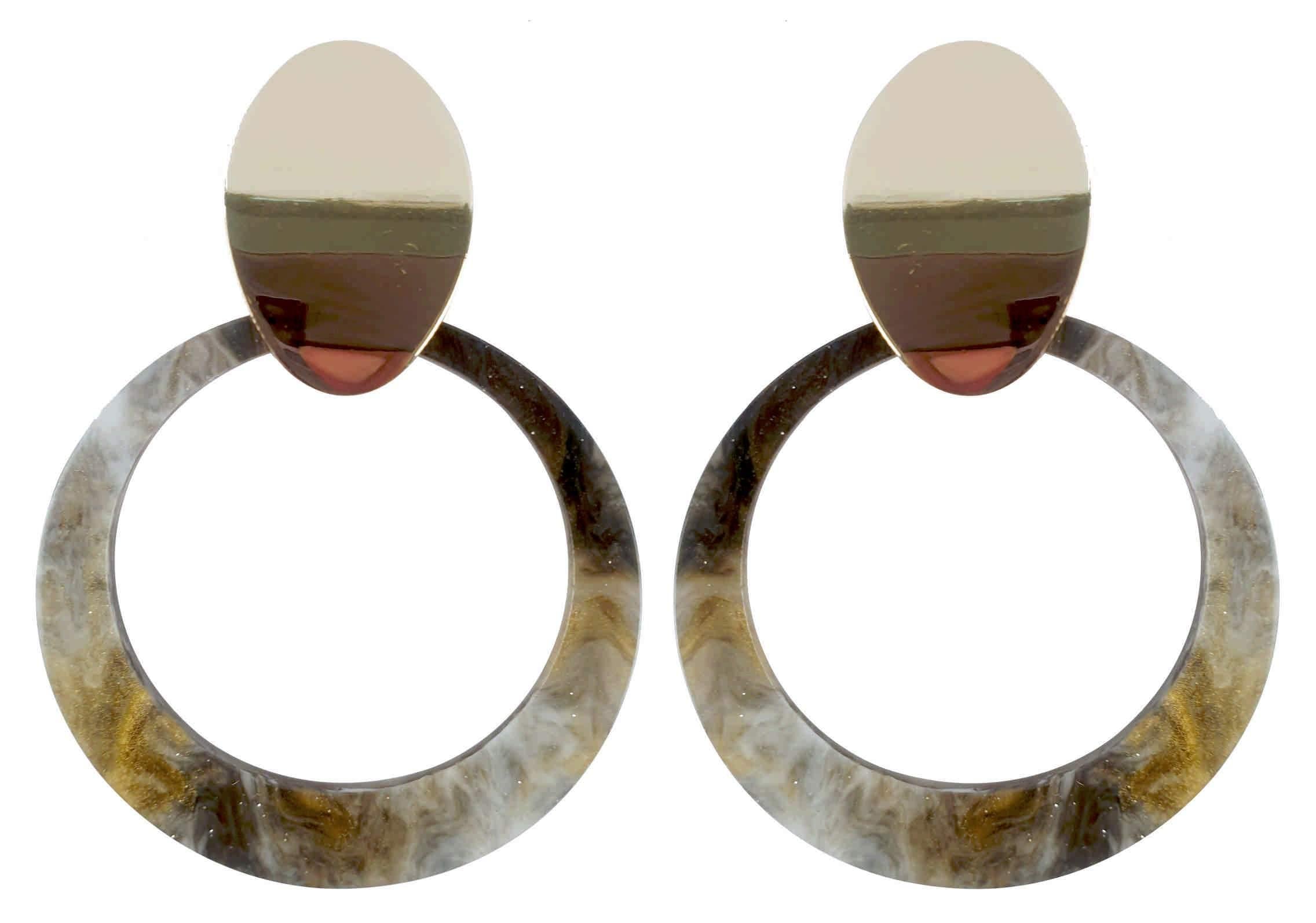 Buy Marble Hoop Earrings Online In India  Etsy India