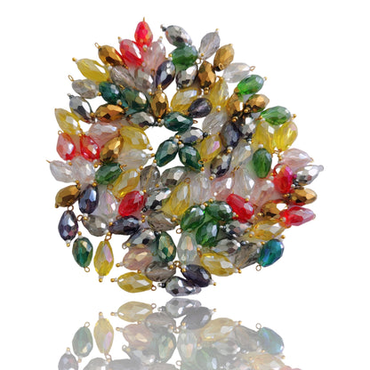 Indian Petals Colored Glass Drop Shaped Beads Ideal for Jewelry designing, Arts , Craft Making or Decor