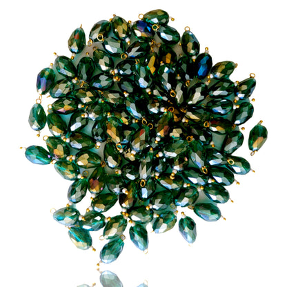 Indian Petals Colored Glass Drop Shaped Beads Ideal for Jewelry designing, Arts , Craft Making or Decor