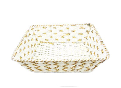 Indian Petals Braided Ethnic Fancy Gift Wedding Gifts or Hamper Packing Rectangle Basket - Indian Petals