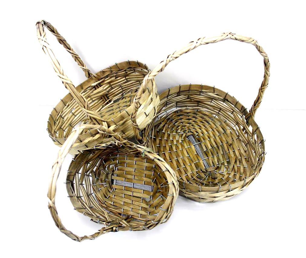 Indian Petals Braided Ethnic Fancy Gift Wedding Gifts or Hamper Packing Basket with carry Handle