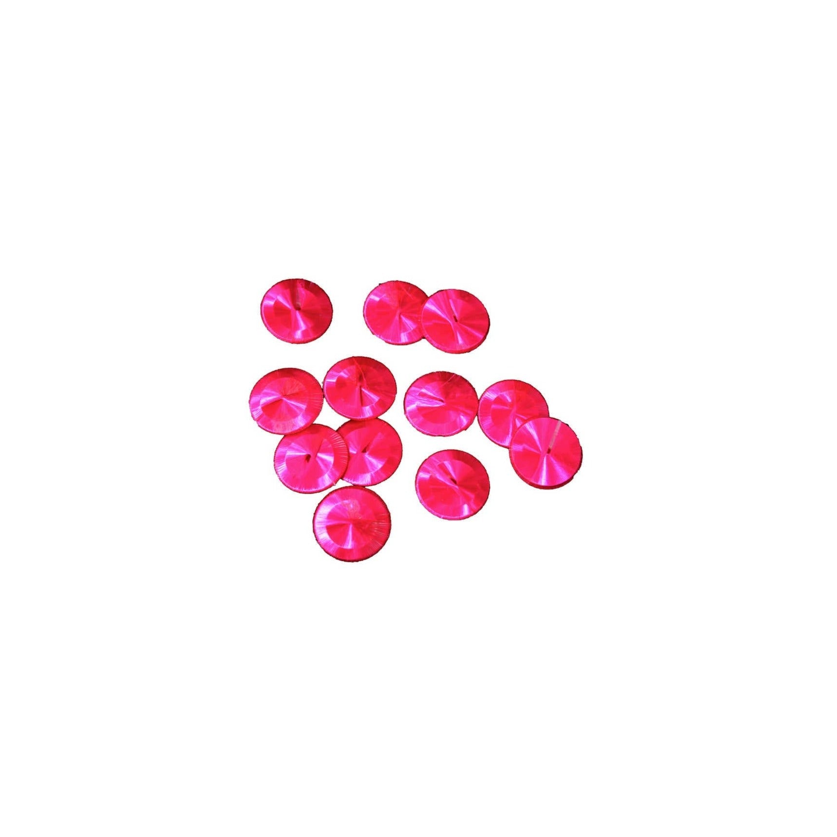 Indian Petals Lightweight Threaded Button Motif for Designing, Craft or Decoration - 489, Crimson