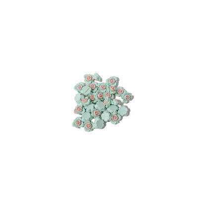 Indian Petals Light-weight Resin Ceramic Paan Flower Motif for Craft Trousseau Packing Decoration - 11588, Sea Green