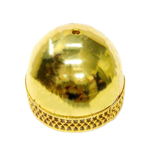 Indian Petals Beautiful Round Cap Style Pendle Base for DIY Craft, Trousseau Packing or Decoration, Gold - Indian Petals