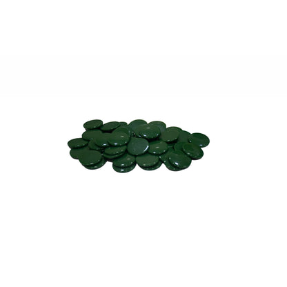 Indian Petals Fluid Resin Disc Cabochons Motif for Craft Decoration or Rakhi - 12431, Dark Green