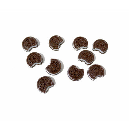 Indian Petals Cute Small Handmade Resin Molds Cabochons Motif for Craft Rakhi or Decoration - 12454-59, Oreo