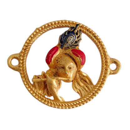 Indian Petals Krishna Shape Metal Die Cast Rakhi Pendant Motif for Rakhi, Jewelry designing and Craft Making or Decor