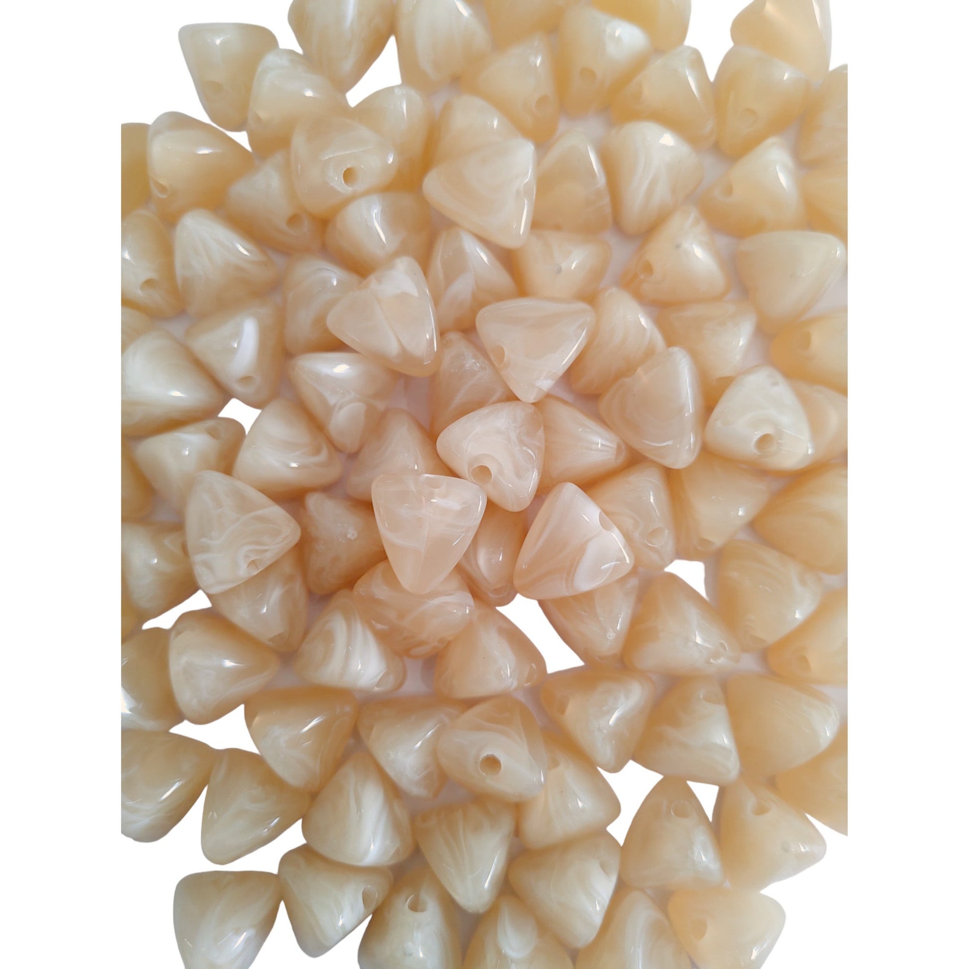 Indian Petals Indian Perals Pyramid Shaped Color Marble Beads Ideal for Jewelry designing and Craft Making or Decor