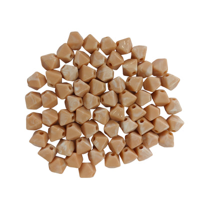 Indian Petals Square Shaped Resin Color Marble Beads Ideal for Jewelry designing and Craft Making or Decor