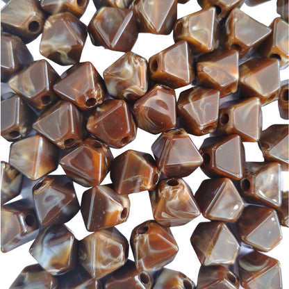 Indian Petals Square Shaped Resin Color Marble Beads Ideal for Jewelry designing and Craft Making or Decor