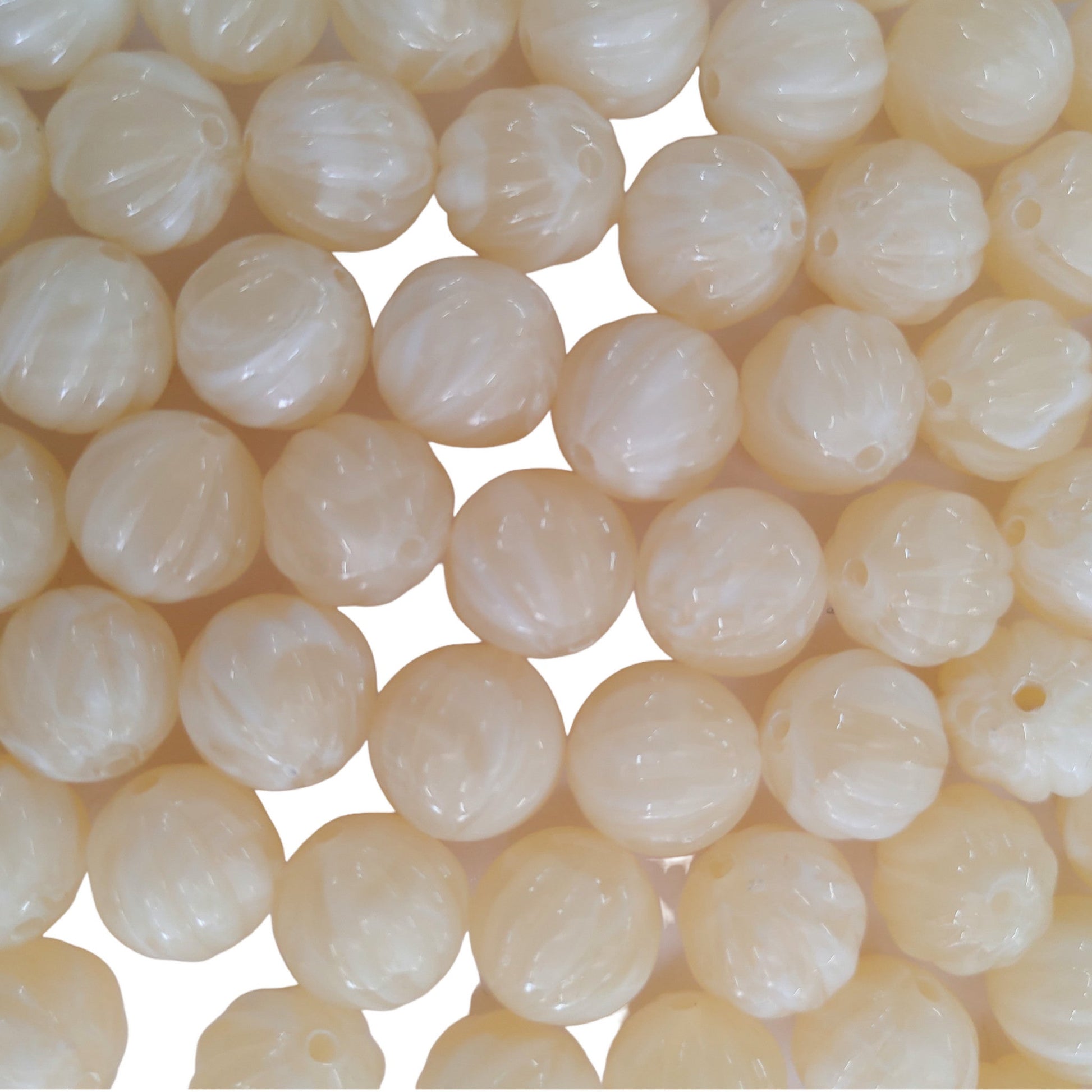 Indian Petals Melon Shaped Color Resin Marble Beads Ideal for Jewelry designing and Craft Making or Decor