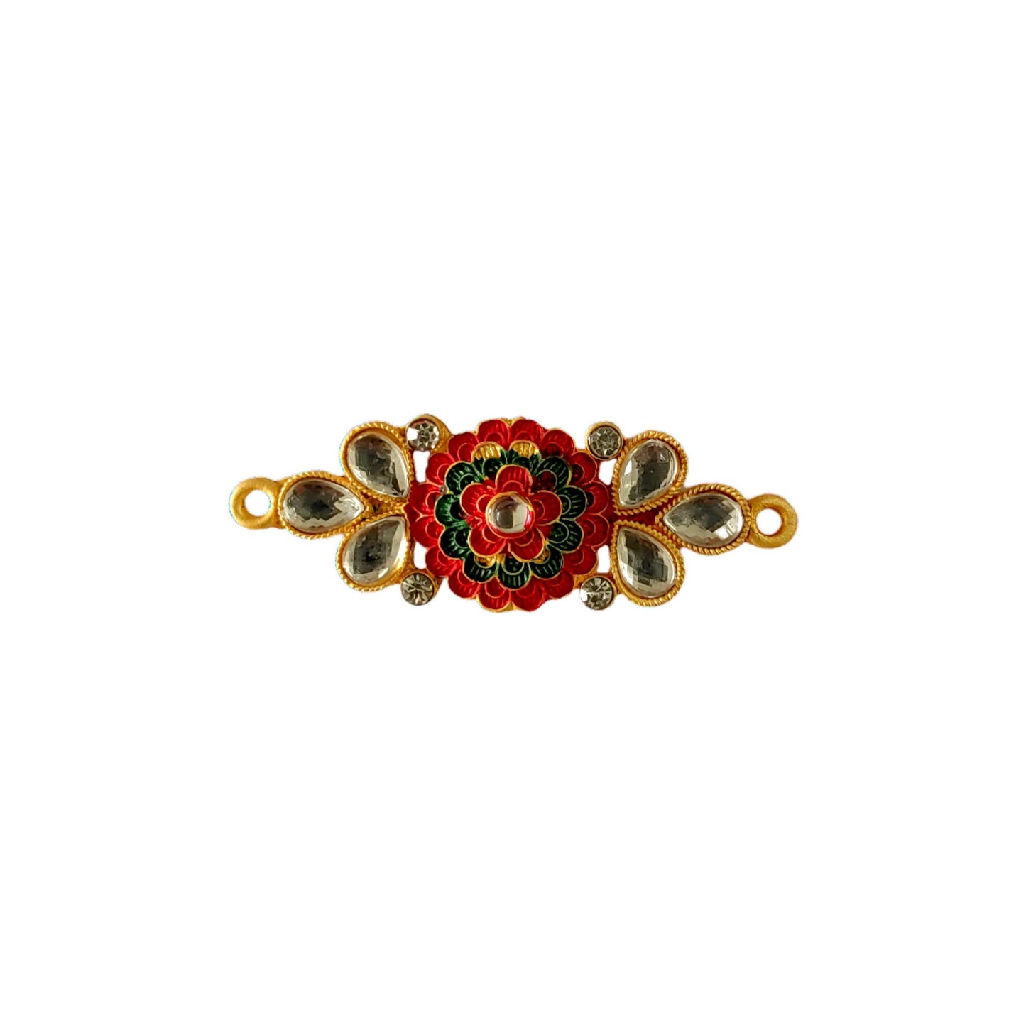 Indian Petals Indain Petals Traditional Flower Style Metal Mazak Motif for Rakhi, Jewelry designing and Craft Making or Decor