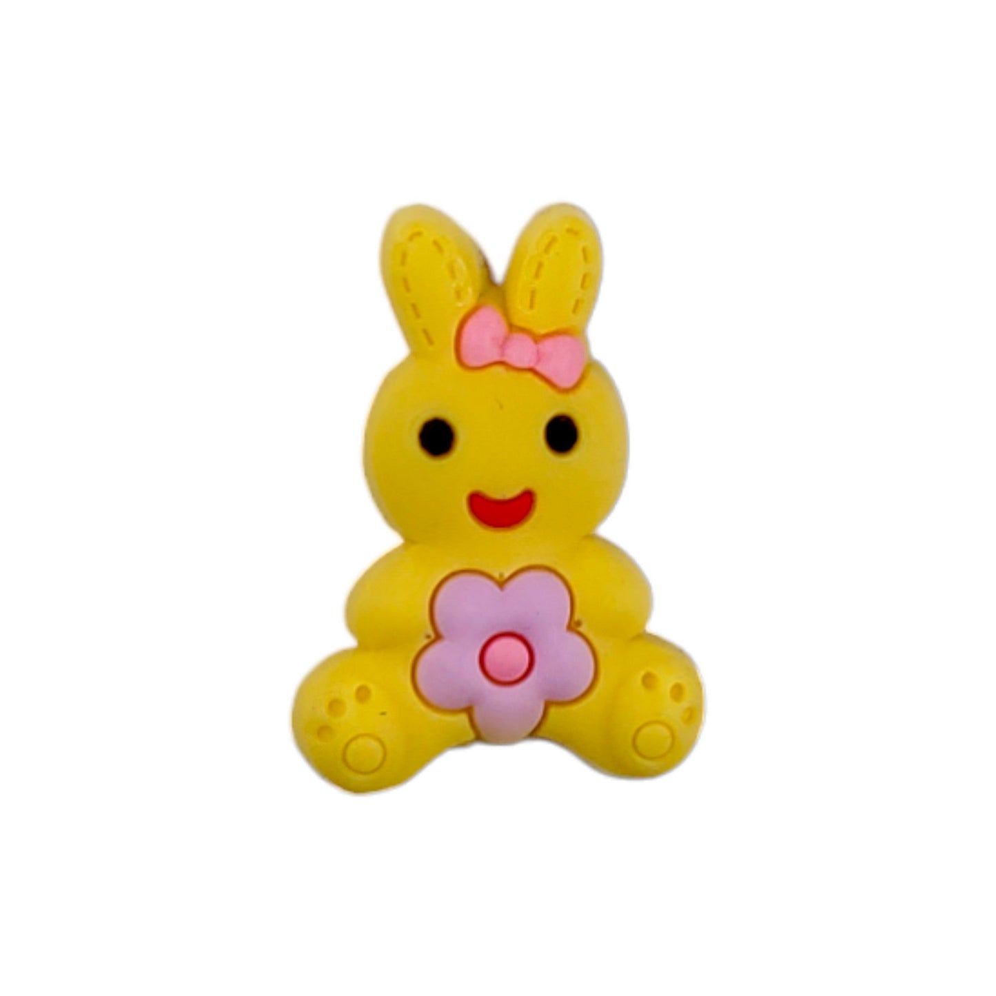 Indian Petals Bunny Shape Soft Silicon Resin Motif for Craft or Decoration, 60 Pcs, Mix - 13546