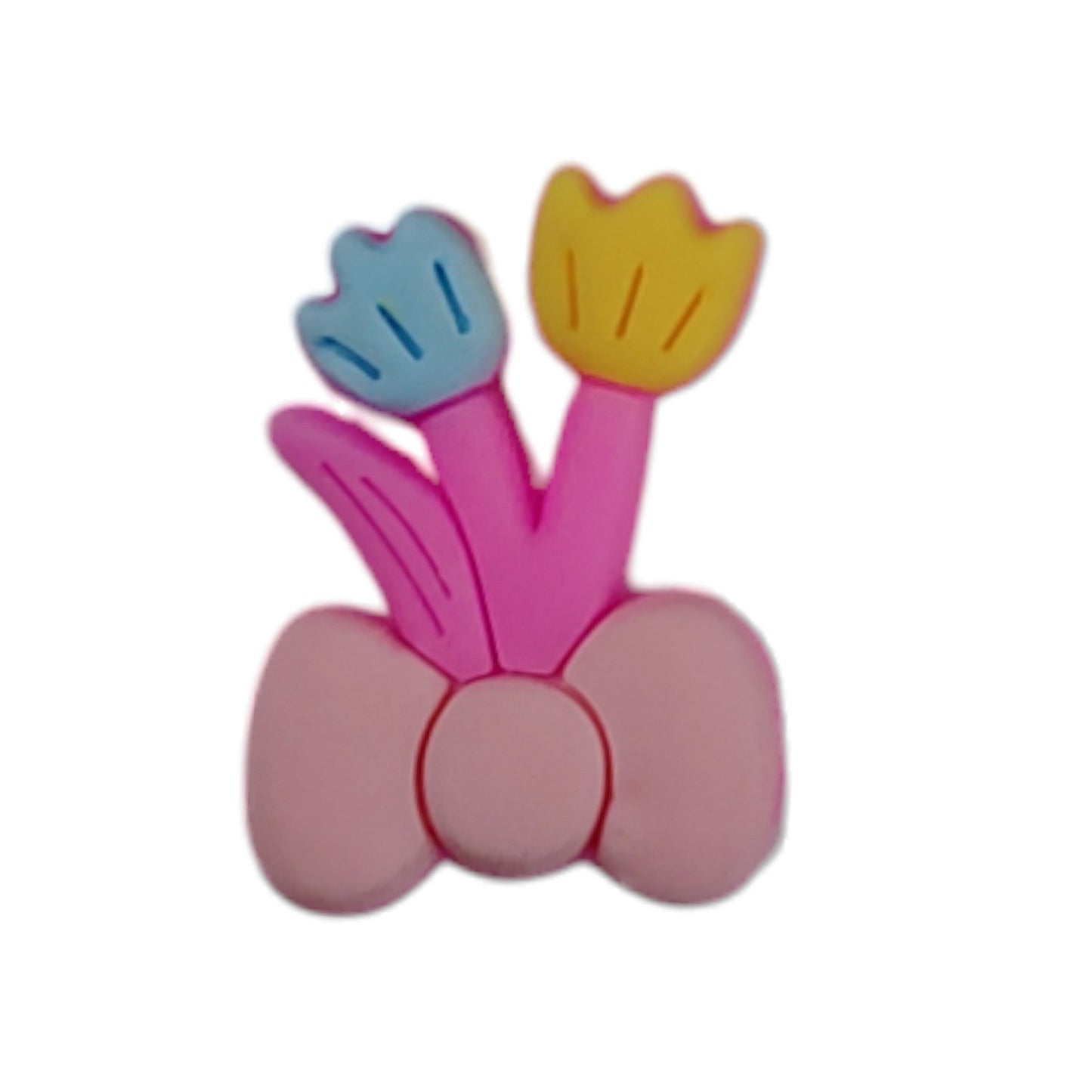 Indian Petals Flower Shap Soft Silicon Resin Mix Motif For Craft Design Or Decoration, 60 Pcs, MIX-13549