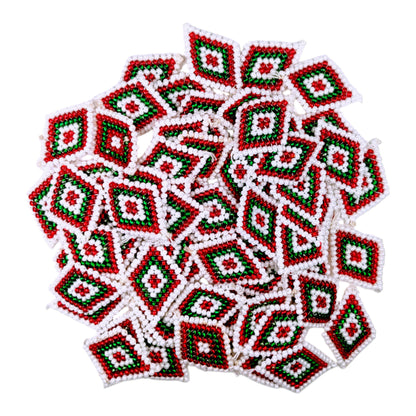 Indian Petals Rhombus 3mm Chatai ABS Motif For Decoration Or Craft - 13560