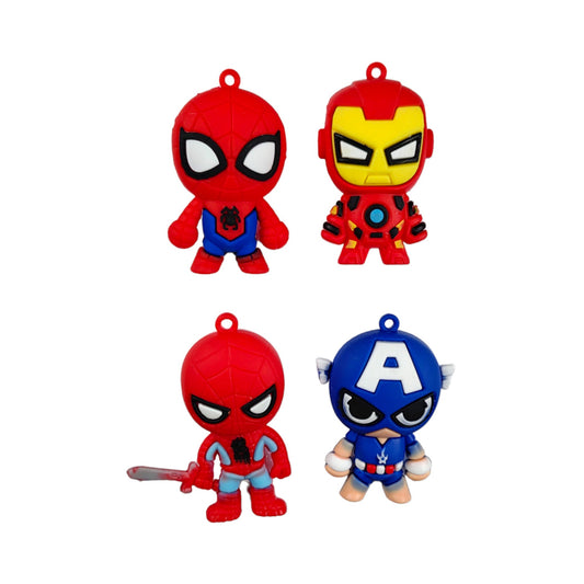 Indian Petals Silicon-Resin Avengers Doll Motif for Craft or Decoration or Key-Chains, 25Pcs