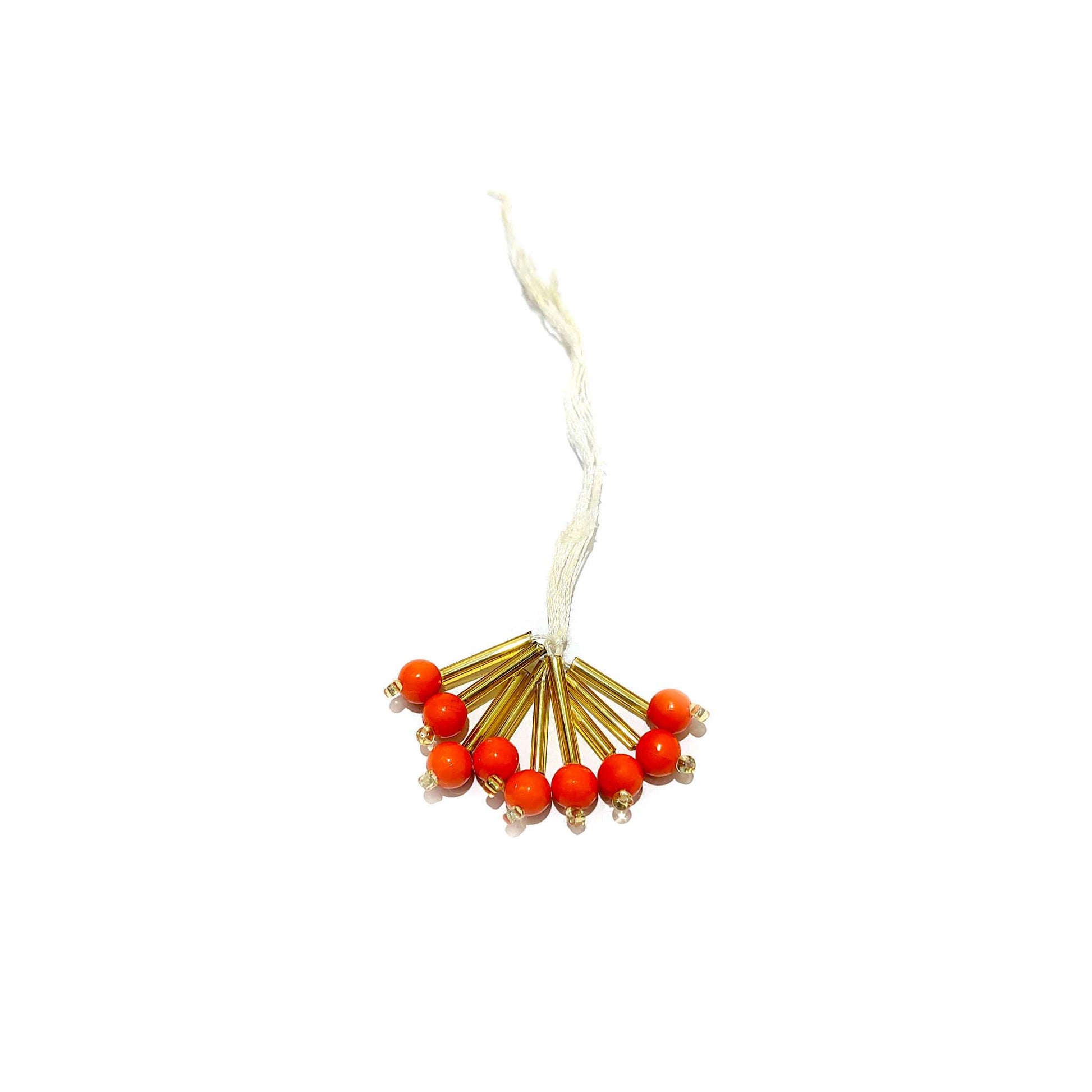 Indian Petals Tubelight with Bead Handmade multi purpose DIY Craft, Jewelry, Fabric Fringe Tassel - Design 801