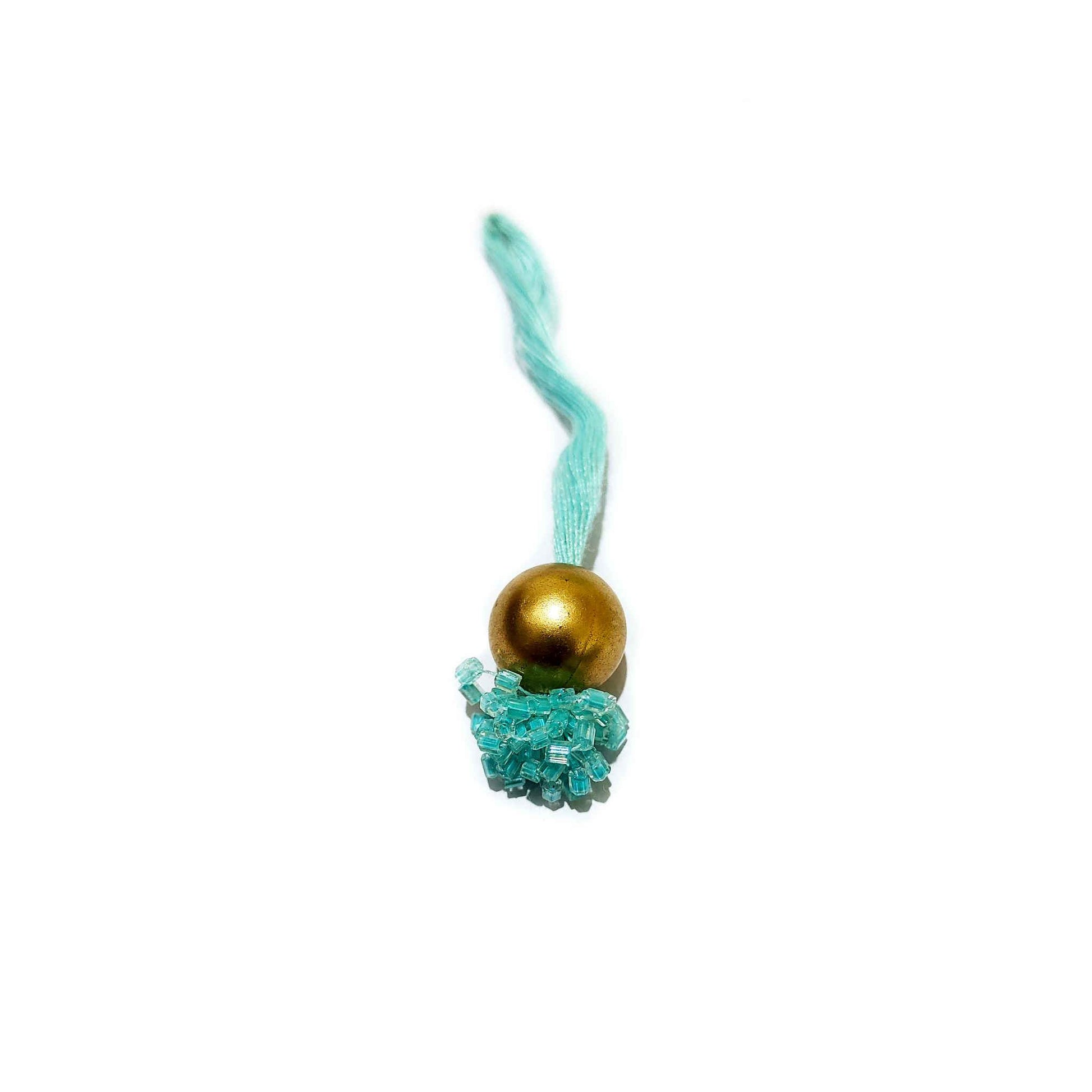 Indian Petals Handmade DIY Craft, Jewelry Cheed Fringe Tassel with Bead Ball - Design 806