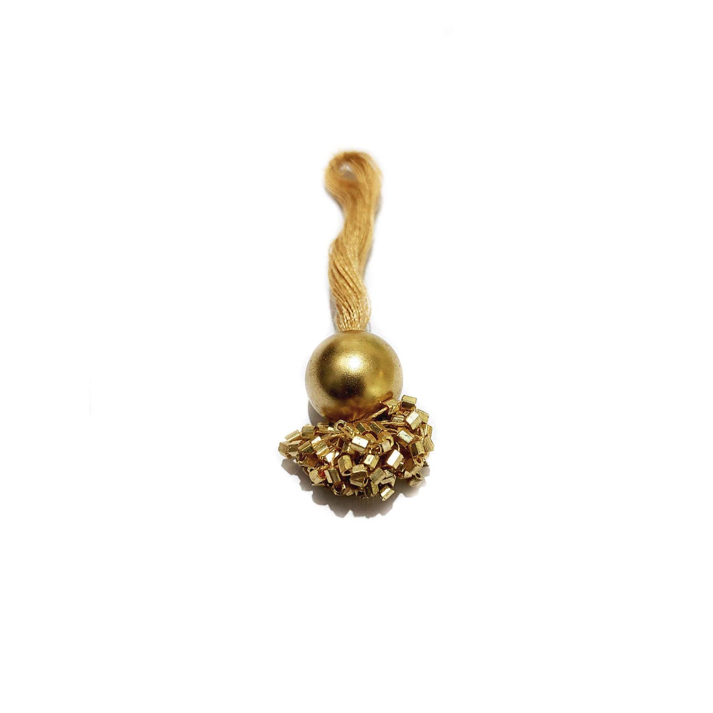 Indian Petals Handmade DIY Craft, Jewelry Cheed Fringe Tassel with Bead Ball - Design 806